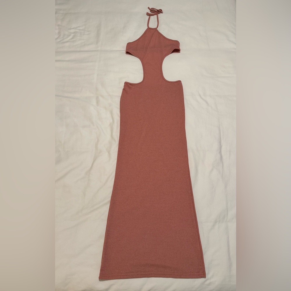 Cutout halter dress